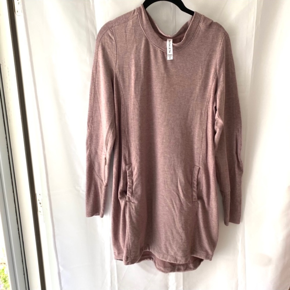 NWOT Athleta dress tunic in Palermo Pink SZ M. Very soft - Picture 11 of 14
